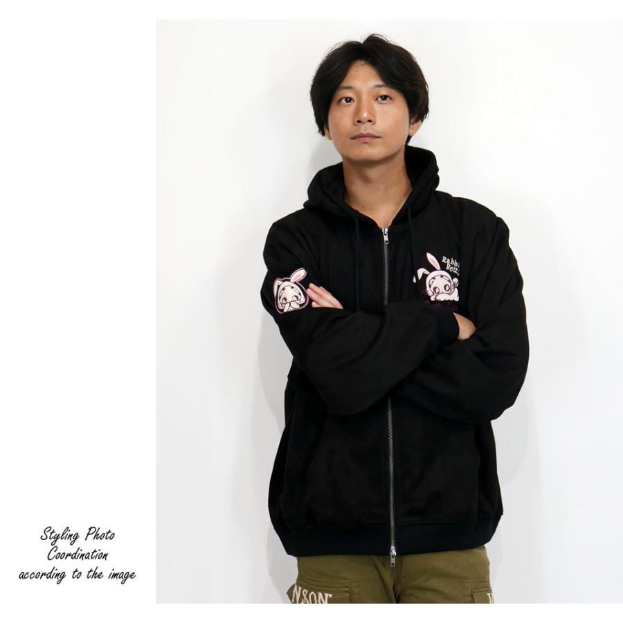 ベティブープ うさ耳ベティー刺繍 起毛プレーティング オーバーサイズ ジップアップパーカー ユニセックス 新作2025年モデル BETTY BOOP bbn-2523_9