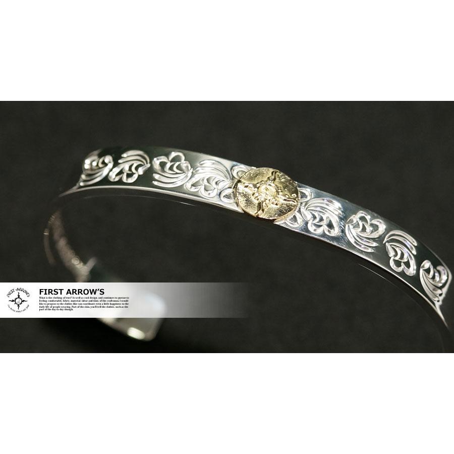 美品　ファーストアローズ　バングル Amazon | [ファーストアローズ] K18付き唐草彫り バングル FIRST