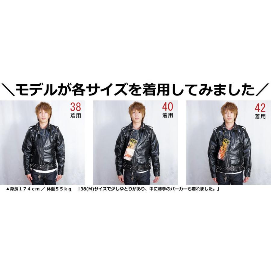 バンソン スタッズ レザー ダブルライダースジャケット C2 CSTU アウター 革ジャン メンズ VANSON c2-cstu｜02brand｜08