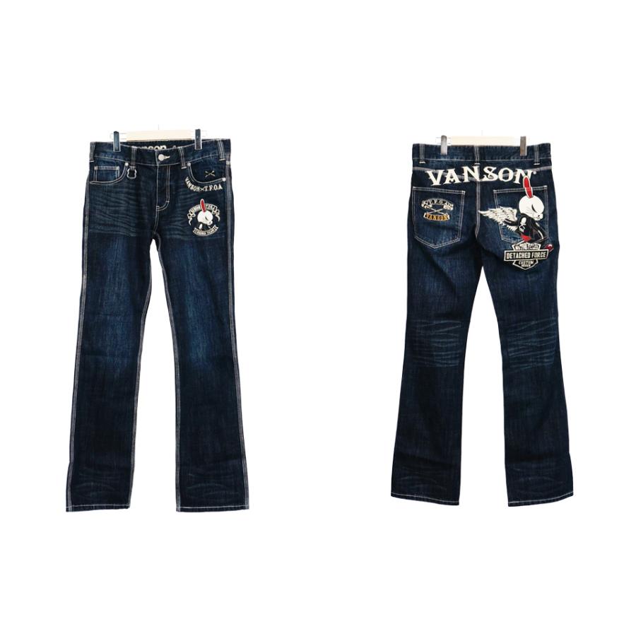 VANSON 刺繍デニムパンツ　デスラビット　サイズ30インチ VANSON（バンソン） クローズワーストコラボ デスラビット刺繍 13.5oz