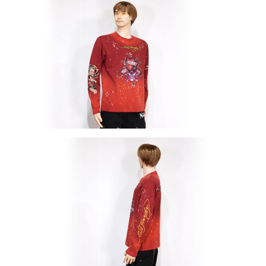 Ed Hardy エド・ハーディー ハートスカル刺繍 グラデーション