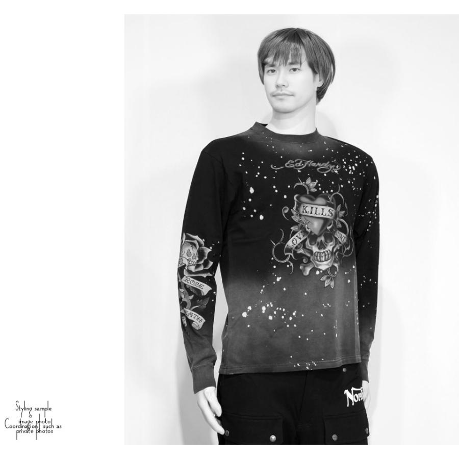 Ed Hardy 長袖カットソー スカル マーメイド グリーン Ed Hardy 長袖