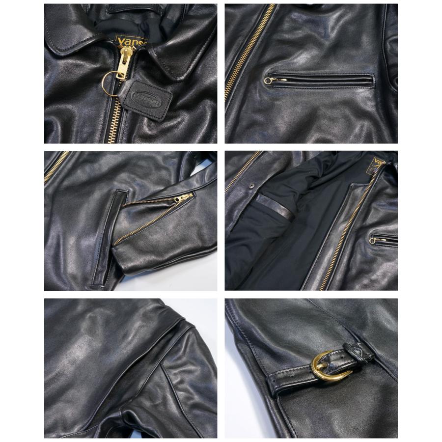 極美品！VANSON 襟付きシングルライダース ENF VANSON バンソン ENF シングル ライダース ブラック ｜ シングル