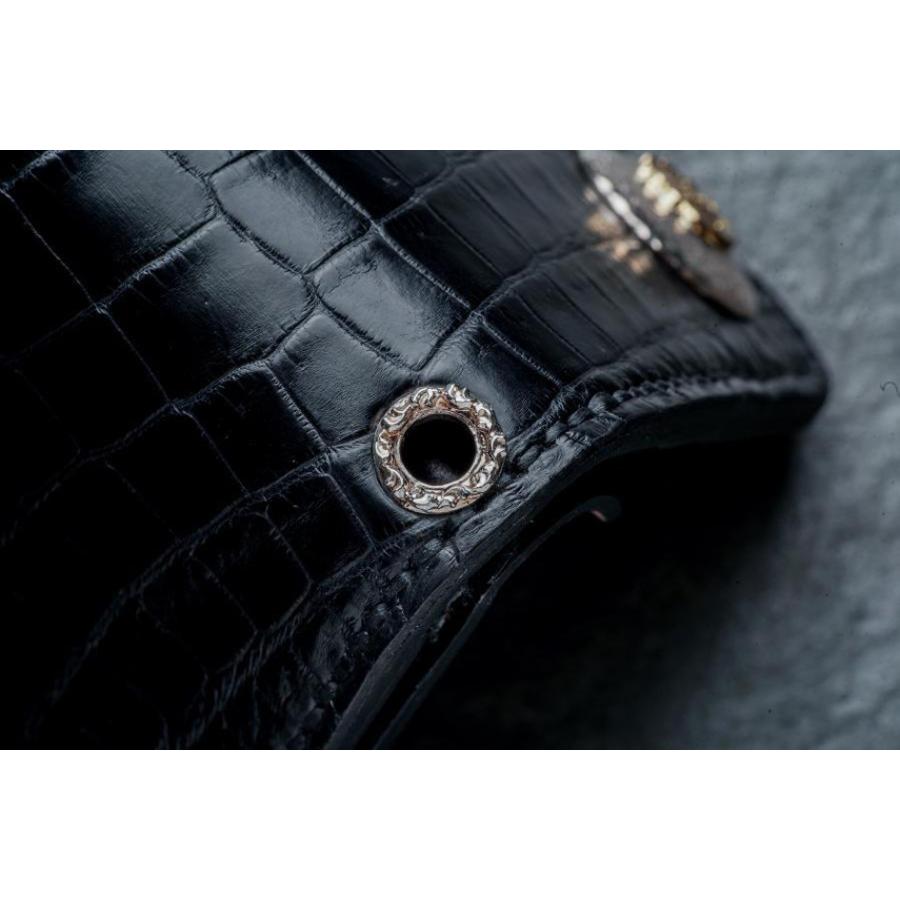 ポイント2倍!!ファーストアローズ K18付 SPコンチョ クロコダイルレザー ロングウォレット 財布 メンズ FIRST ARROWS l-059 | FIRST ARROW's | 03