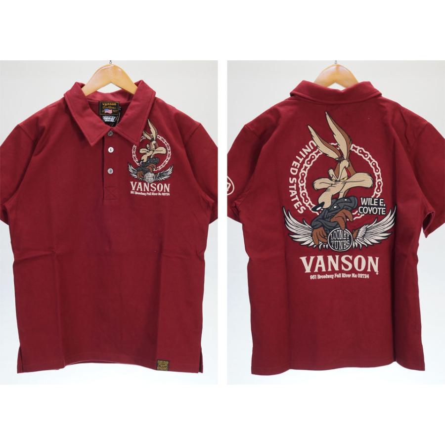 代引不可 バンソン ルーニーテューンズコラボ ワイリーコヨーテ刺繍 半袖ポロシャツ メンズ 新作21年モデル Vanson Looney Tunes Ltv 2106 国際ブランド Www Angkaalam Com