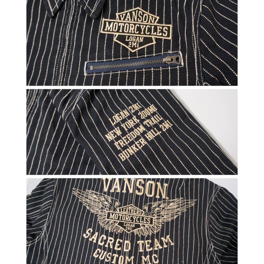 VANSON（バンソン） フライングエンブレム刺繍 デニム オールインワン