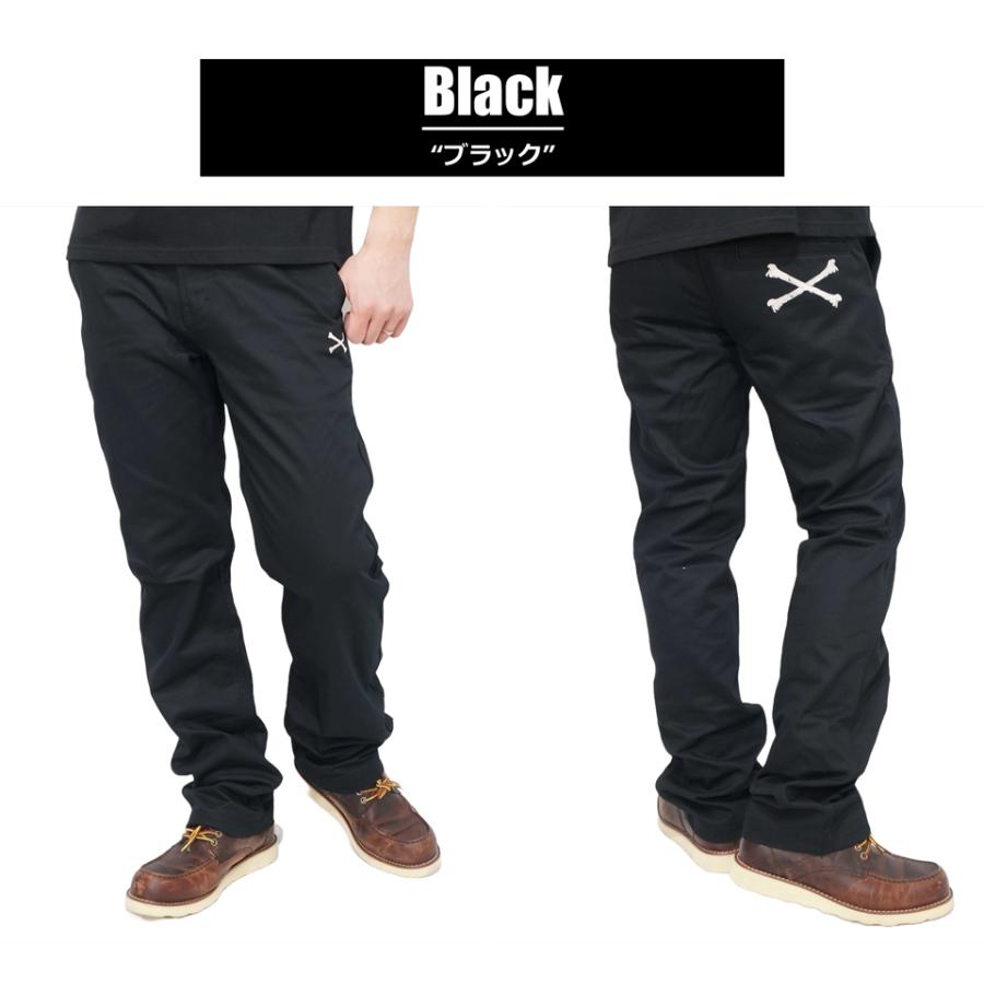 バンソン クロスボーン チノワークパンツ チノパン メンズ ブラック 36インチ VANSON（バンソン） チノワークパンツ チノパン メンズ VANSON nvbl