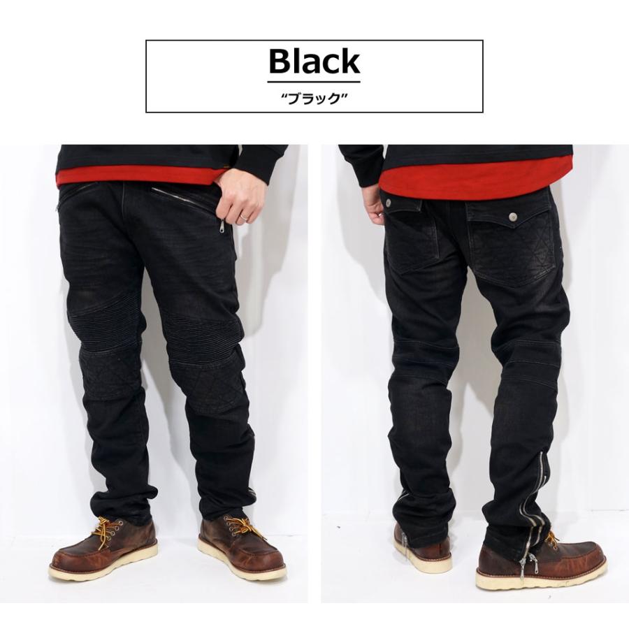 【美品】VANSON(バンソン)バイカーデニム/ストレッチ/ブラック/34インチ VANSON バンソン NVBL-2303 バイカーズ デニム パンツ ジーンズ