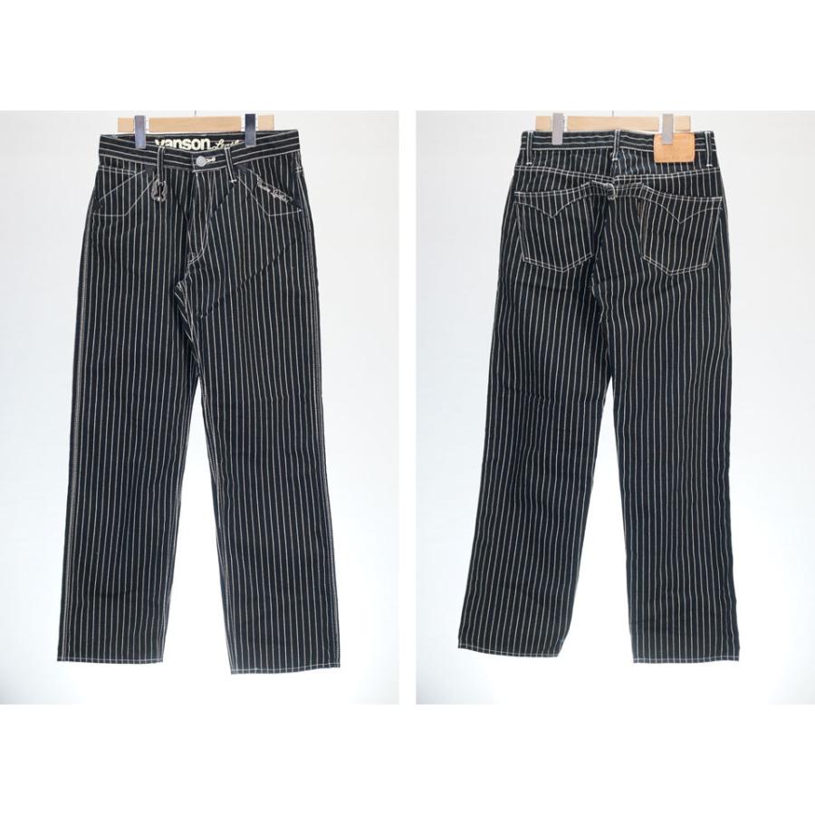 VANSON バンソン ヨークベルト付き デニム＆ダック ワークパンツ  