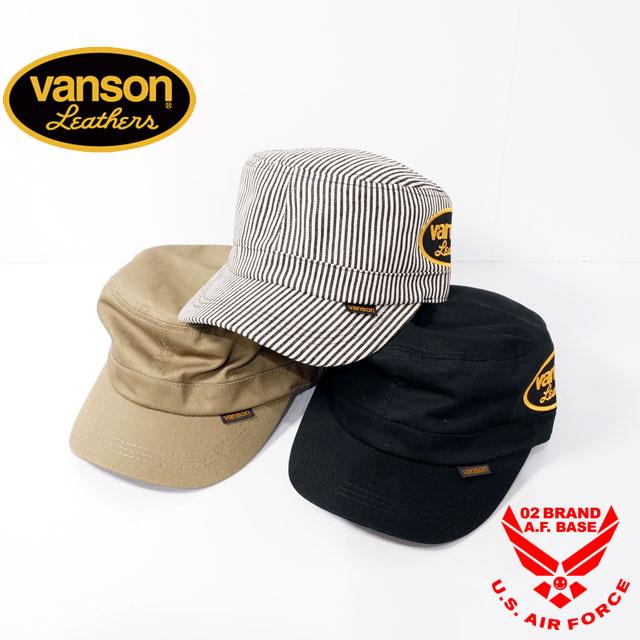 VANSON（バンソン） オーバルエンブレム ワークキャップ 帽子 メンズ