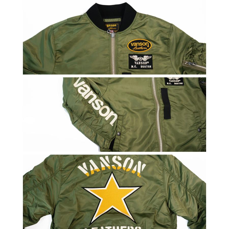 VANSON（バンソン） ワンスター刺繍 MA-1 フライトジャケット アウター