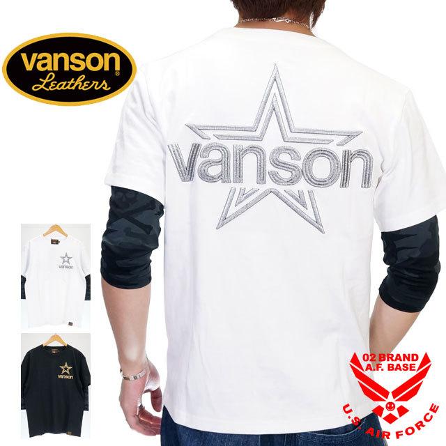 上質で快適 予約商品 バンソン 3dウレタン刺繍 ドライフェイクレイヤード 7分袖tシャツ ロンt メンズ 新作21年モデル Vanson 21年7月下旬 8月下旬頃 Nvlt 2112 注目ブランド Zoetalentsolutions Com