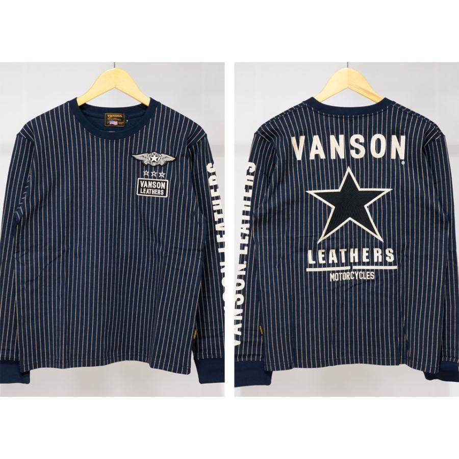 バンソン ワンスター 刺繍 長袖Tシャツ ロンTee メンズ 新作2024年モデル VANSON nvlt-2401｜02brand｜18