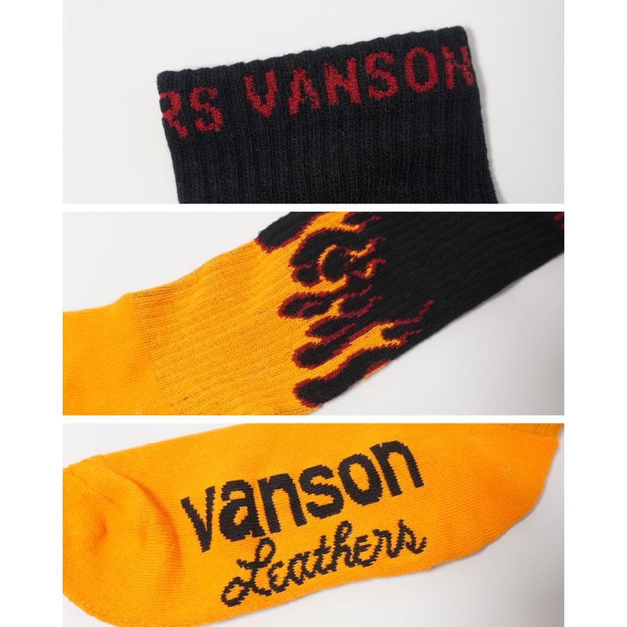 バンソン ファイアーパターン クルーソックス 靴下 メンズ 2024年新作モデル VANSON nvsc-2401a｜02brand｜06