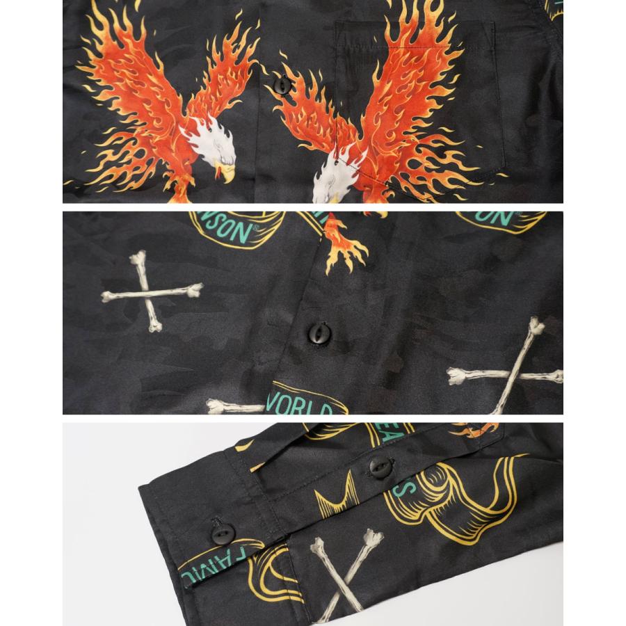 VANSON アウトレットセール!!バンソン 総柄 レーヨン 迷彩JQD