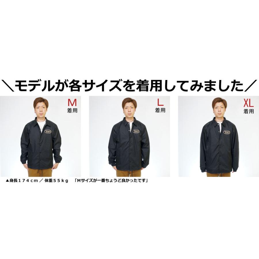 VANSON（バンソン） ロゴプリント 裏地付き ナイロンコーチジャケット