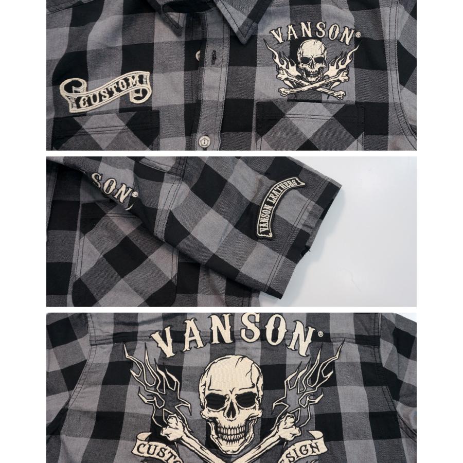タロス様おまとめ品　【Ranger's】刺繍 ウエスタンシャツ バンソンシャツ VANSON（バンソン） クロスボーンスカル刺繍 半袖チェックシャツ