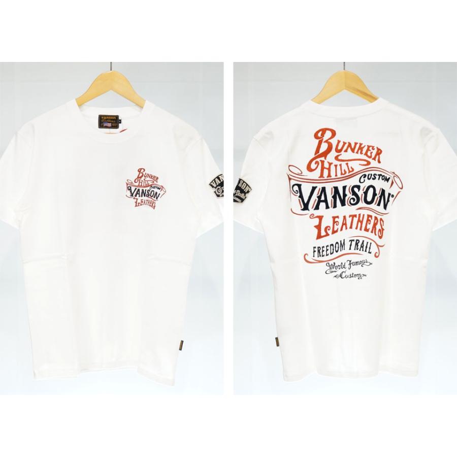 アウトレットセール!!バンソン レタリング刺繍 半袖Tシャツ メンズ 新作2023年モデル VANSON nvst-2322｜02brand｜06