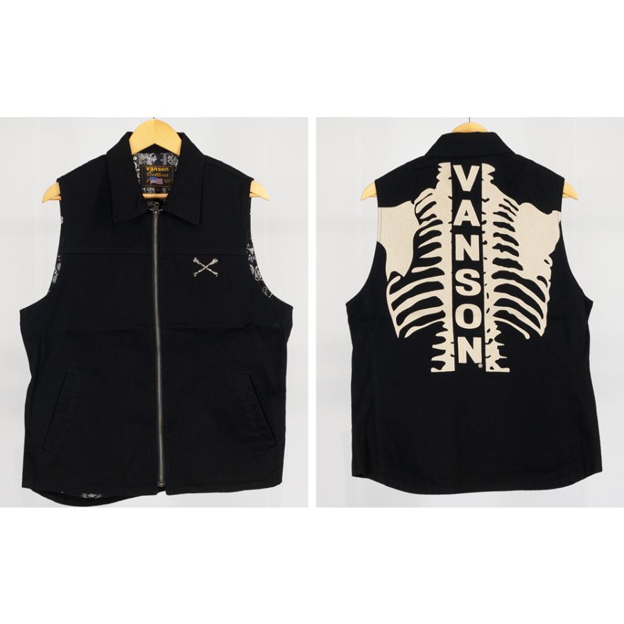 VANSON　デニムベスト 送料無料】VANSON 切り替えデニムベスト