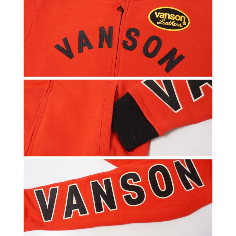 バンソン ラインロゴ 刺繍 裏毛 スウェットパーカー メンズ 新作2023-2024年モデル VANSON nvsz-2308｜02brand｜14