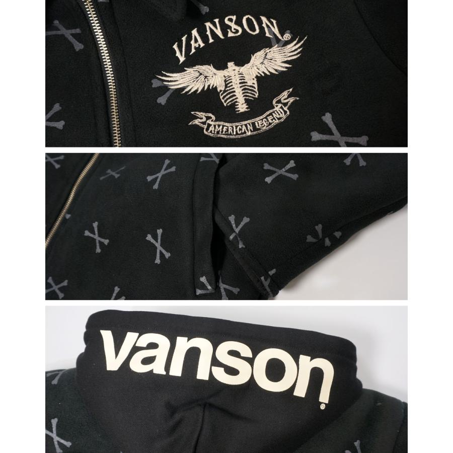 バンソン フライングボーン刺繍 中綿 フリースジャケット メンズ 新作2023-2024年モデル VANSON nvsz-2315｜02brand｜13