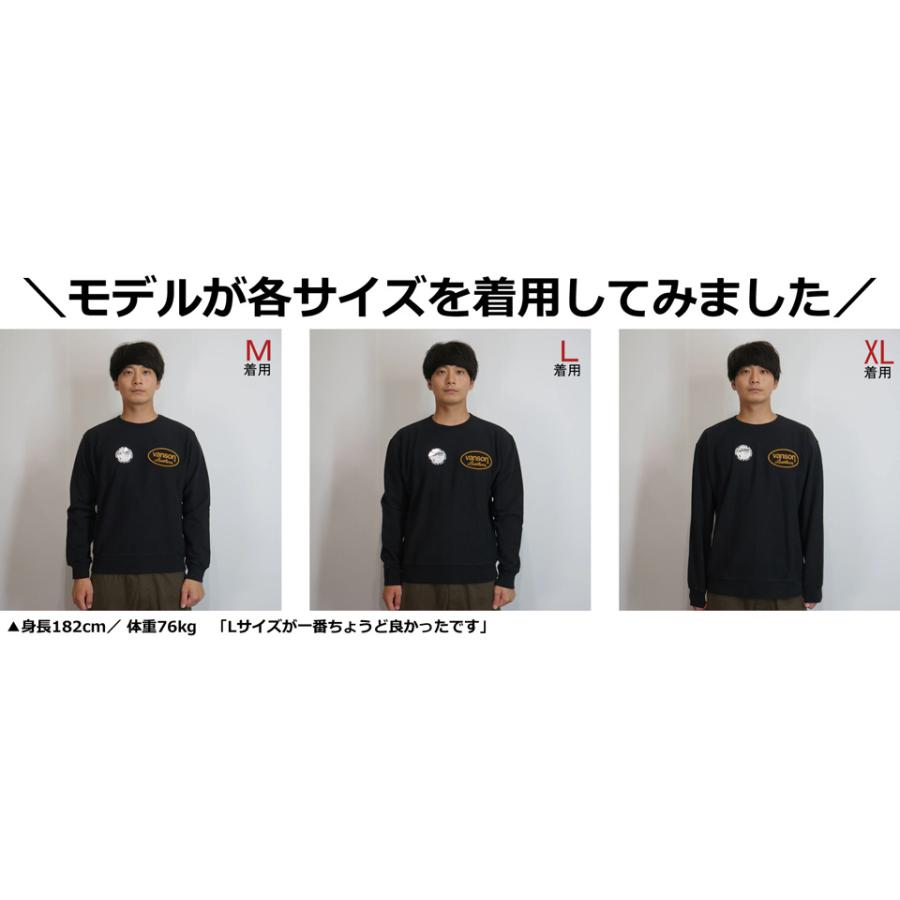 VANSON（バンソン） スケルトンボーン プリント スウェットトレーナー 