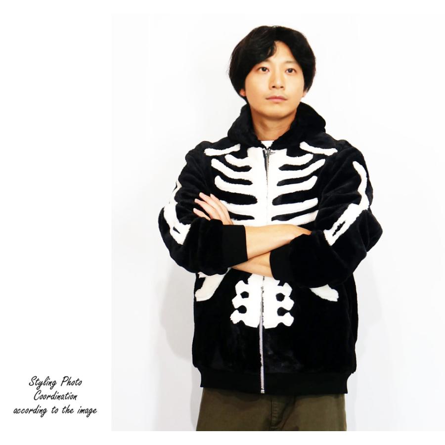 【早い者勝ち】バンソンVANSON スケルトンプリントジャケット Lサイズ 骨赤 VANSON（バンソン） スケルトンボーン ファージャケット アウター