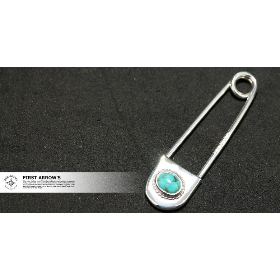 ポイント2倍!!ファーストアローズ ターコイズ付 Safty Pin Sサイズ ペンダントトップ FIRST ARROWS o-244_1