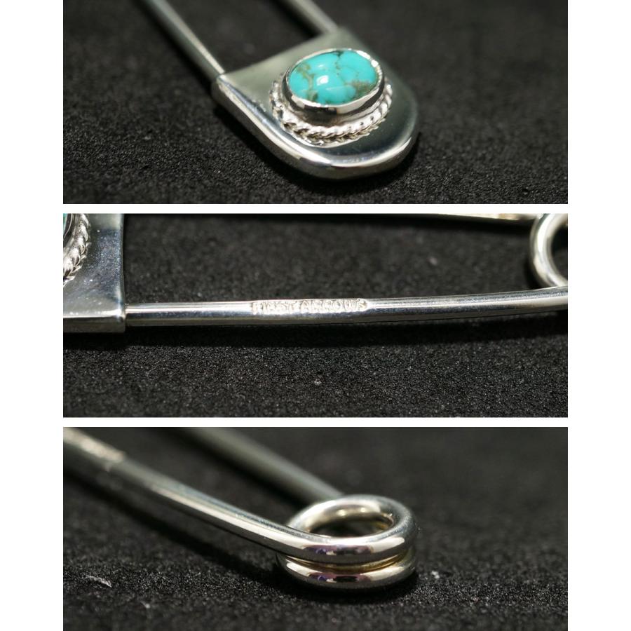 ポイント2倍!!ファーストアローズ ターコイズ付 Safty Pin Sサイズ ペンダントトップ FIRST ARROWS o-244_2