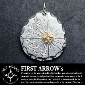 FIRST ARROW'S K18付 サン&アラベスク彫りメタル ペンダント FIRST ARROW's（ファーストアローズ） ポイント2倍!!ファースト