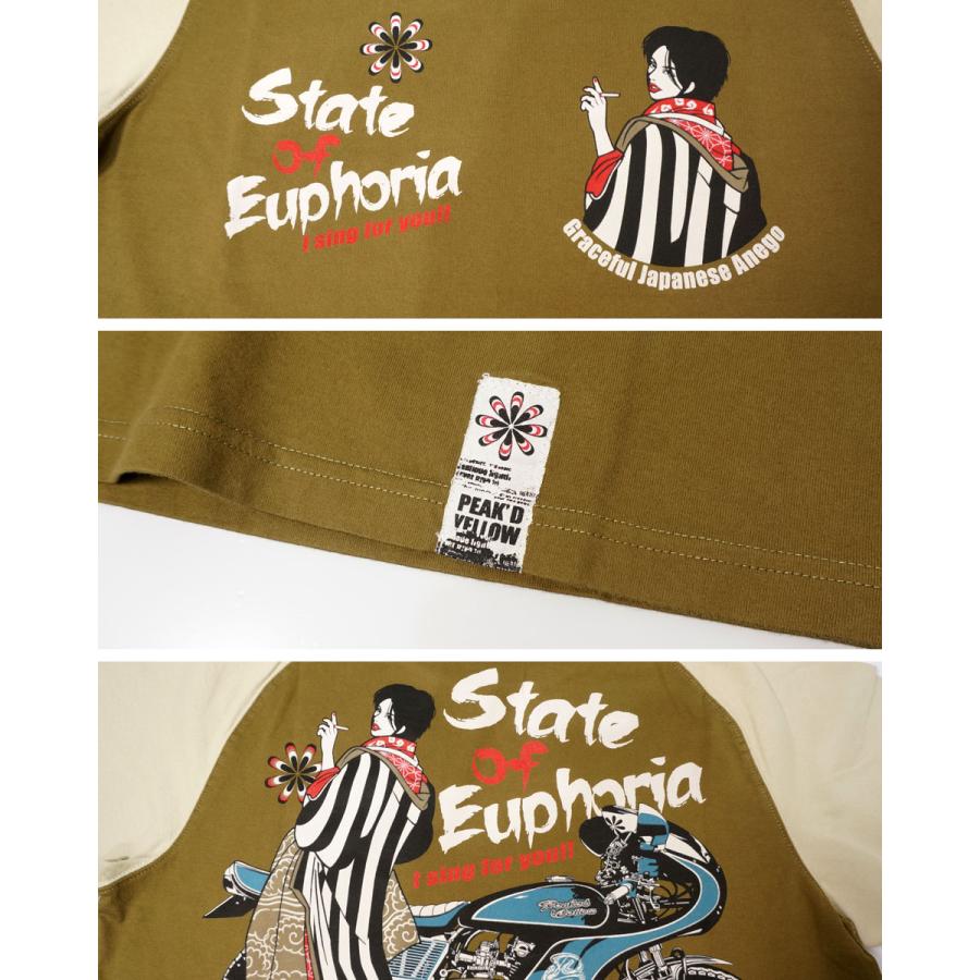 PEAK'D YELLOW ピークドイエロー Z2バイク 姉御 和柄 半袖T