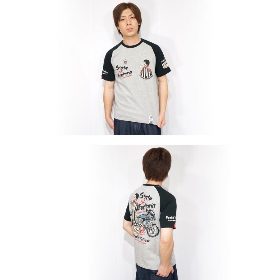 PEAK'D YELLOW ピークドイエロー Z2バイク 姉御 和柄 半袖T