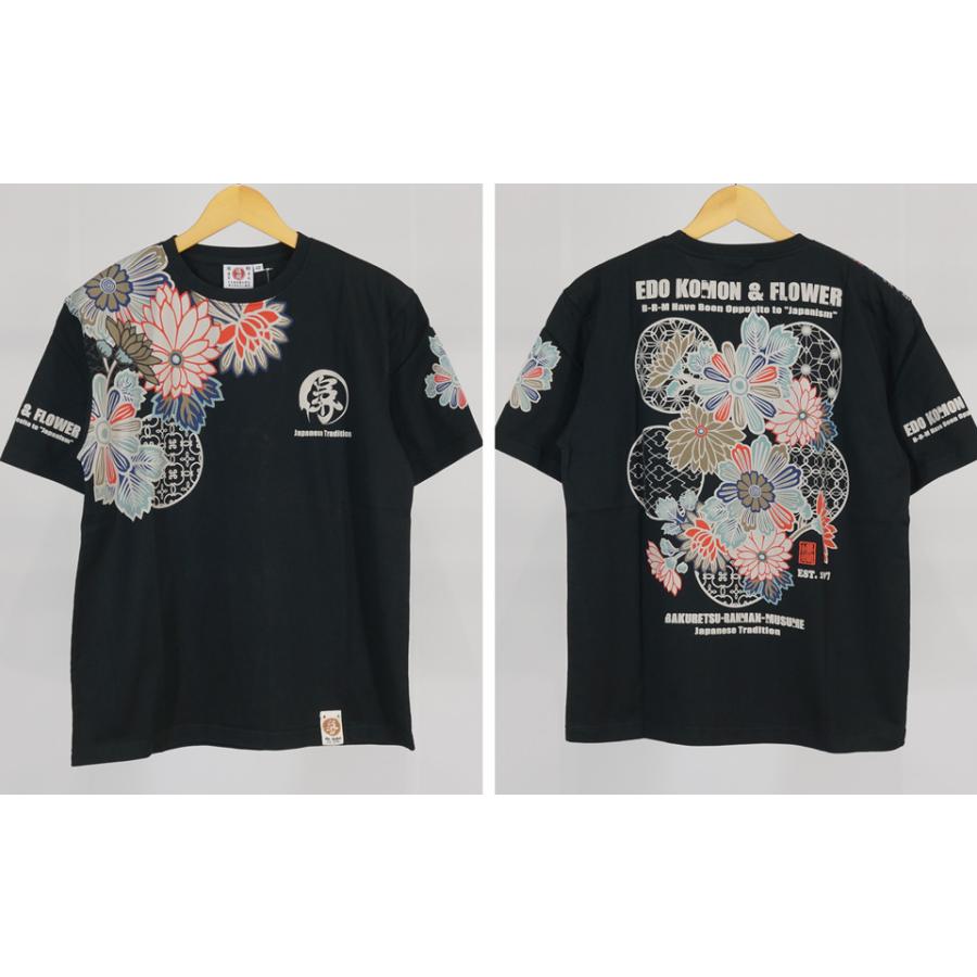 B-R-M 爆裂爛漫娘 爆裂爛漫娘 花と江戸小紋 和柄 半袖Tシャツ メンズ 値下げ新品未使用爆烈爛漫娘 RMT-344 Tシャツ 2枚セット