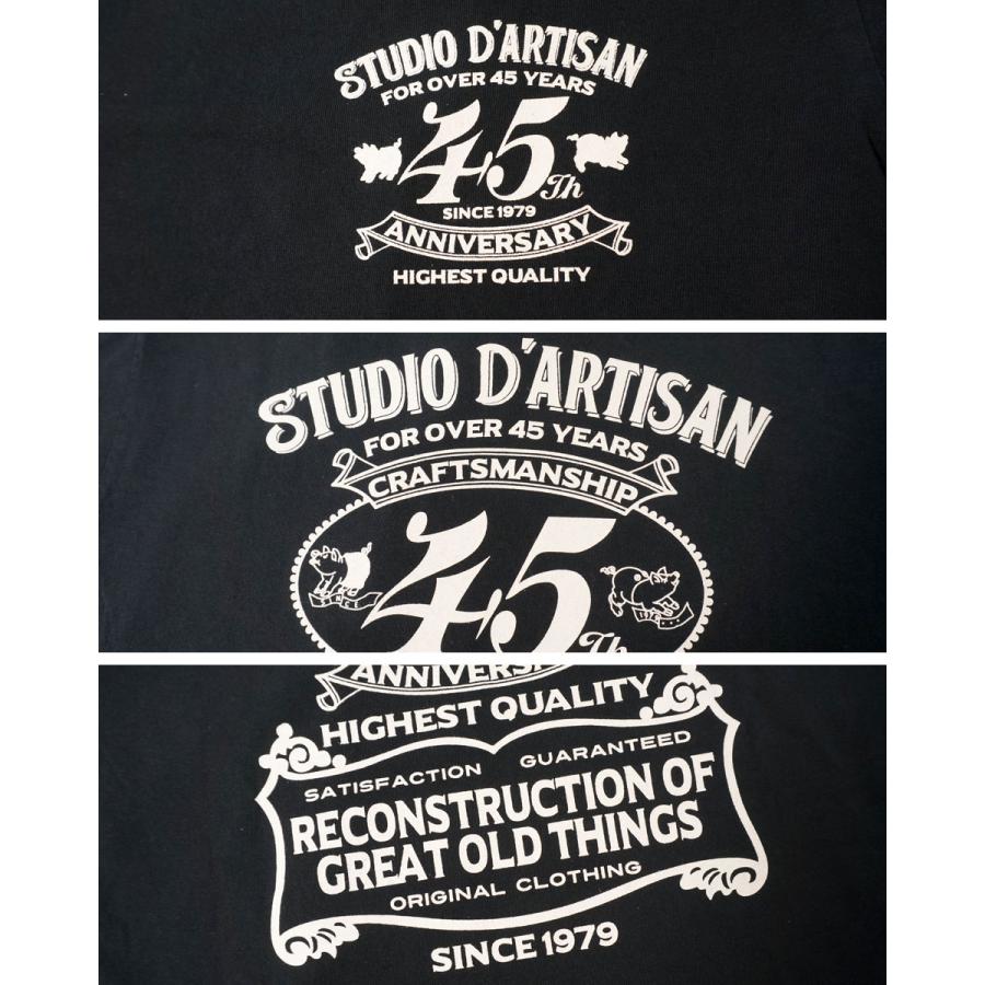 スタジオダルチザン 45thアニバーサリー USAコットン 半袖Tシャツ メンズ 新作2024年モデル STUDIO D'ARTISAN sp-095｜02brand｜13