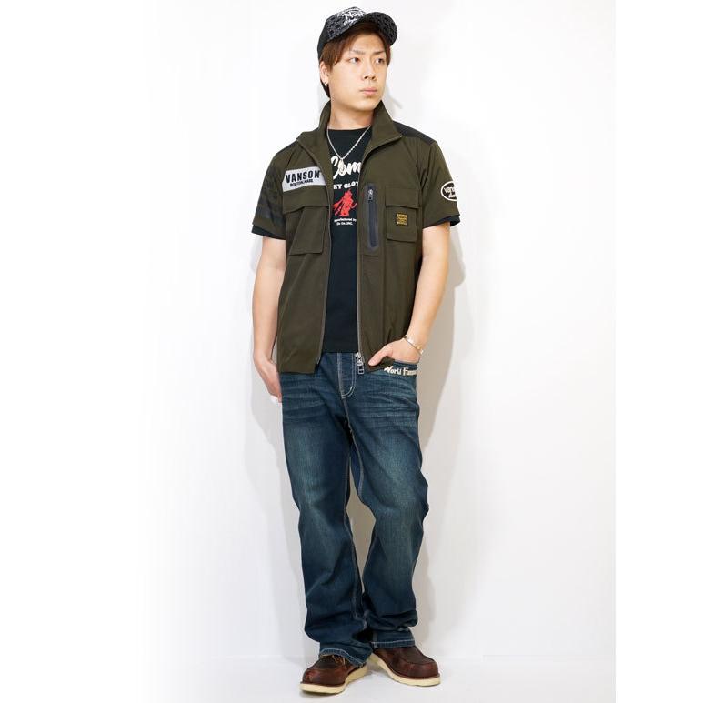 VANSON（バンソン） イーグルエンブレム 13oz ユーズド加工 ストレッチ