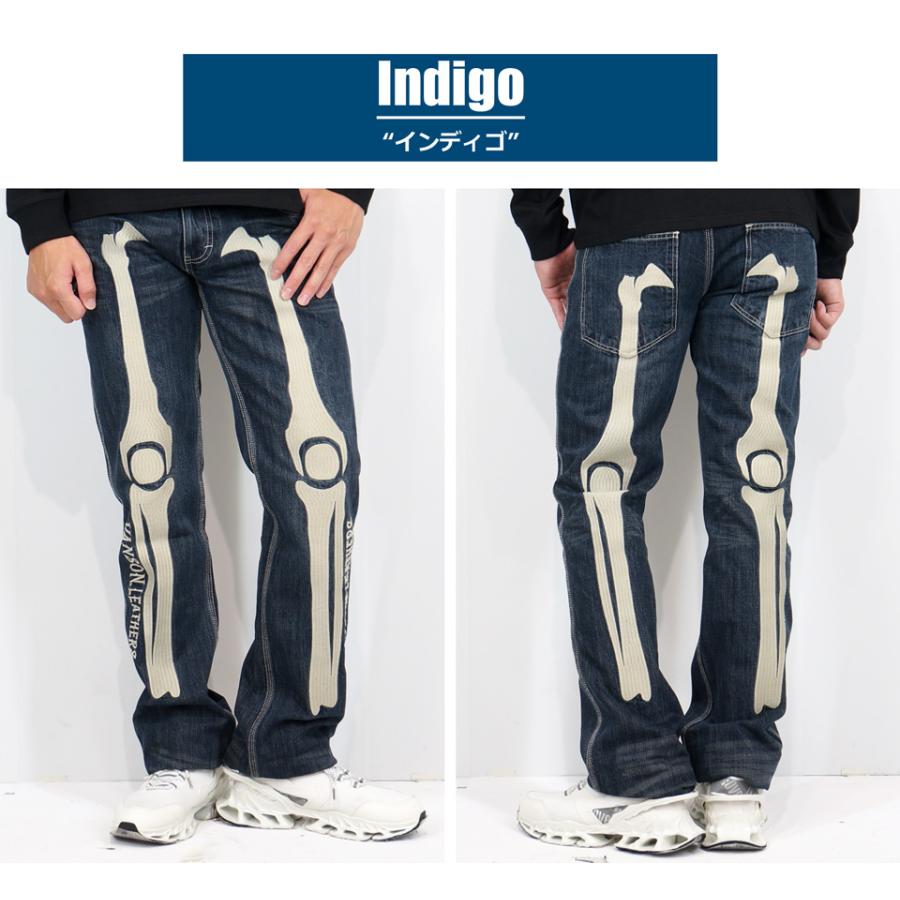 VANSON（バンソン） プレミアムライン ボーン刺繍 13.5oz デニムパンツ