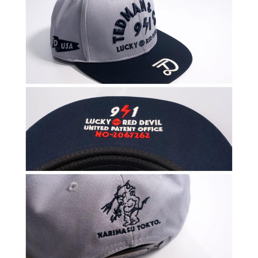 TEDMAN（テッドマン） ロゴ 3D刺繍 ツイル ストレートキャップ 帽子