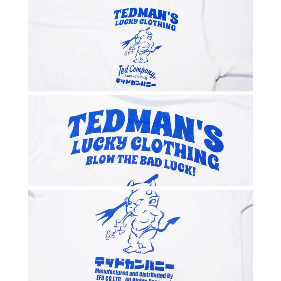 テッドマン テディーエンブレムプリント 吸水速乾 ドライ半袖Tシャツ メンズ ユニセックス 新作2021年モデル TEDMANS tdryt-1100a｜02brand｜14