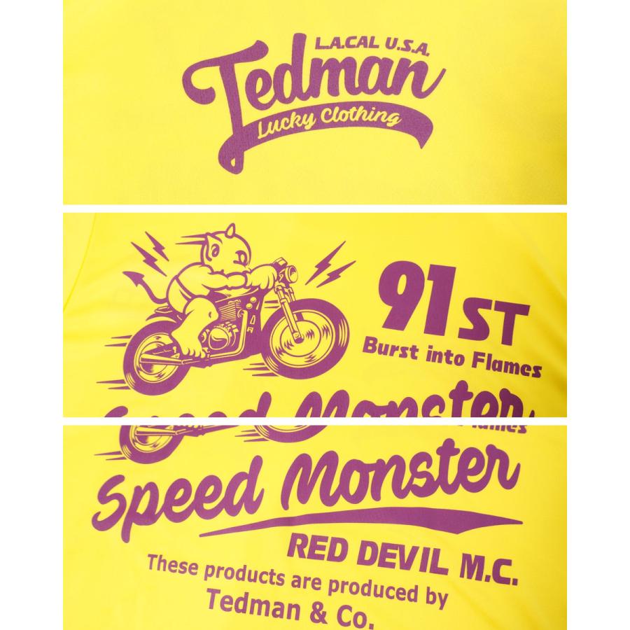 テッドマン スピードモンスター プリント ドライ半袖Tシャツ メンズ ユニセックス 新作2024年モデル TEDMANS tdryt-1700b｜02brand｜14