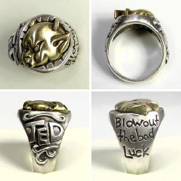 テッドマン TEDMAN ×大黒マリア レリーフテッドリング ted-ring-02の画像