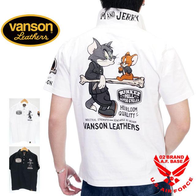 全国組立設置無料 予約商品 バンソン トムとジェリーコラボ 刺繍 天竺 半袖ポロシャツ メンズ 21年モデル Vanson Tom And Jerry 21年4月中旬 5月中旬頃 Tjv 2108 高い素材 Www Shandilyaz Com