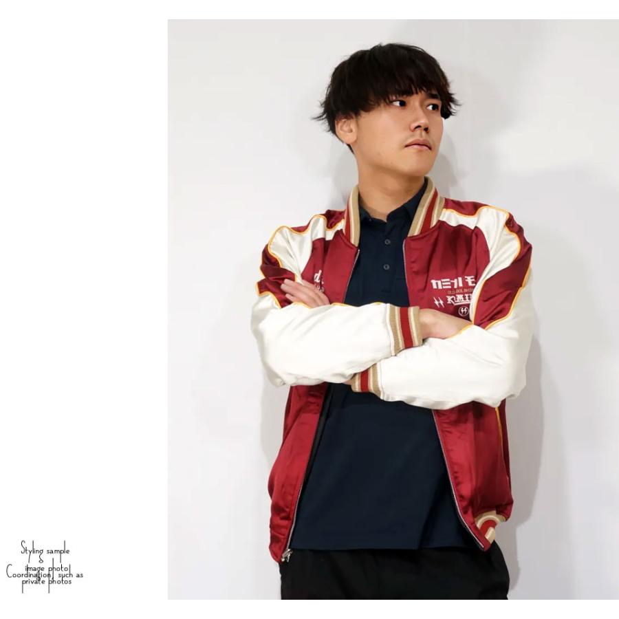 テッドマン カミナリモータース コラボ カミナリ麗心愚 刺繍 リバーシブルスカジャン アウター メンズ 新作2025年モデル TEDMANS KAMINARI tkmsk-3000cの画像