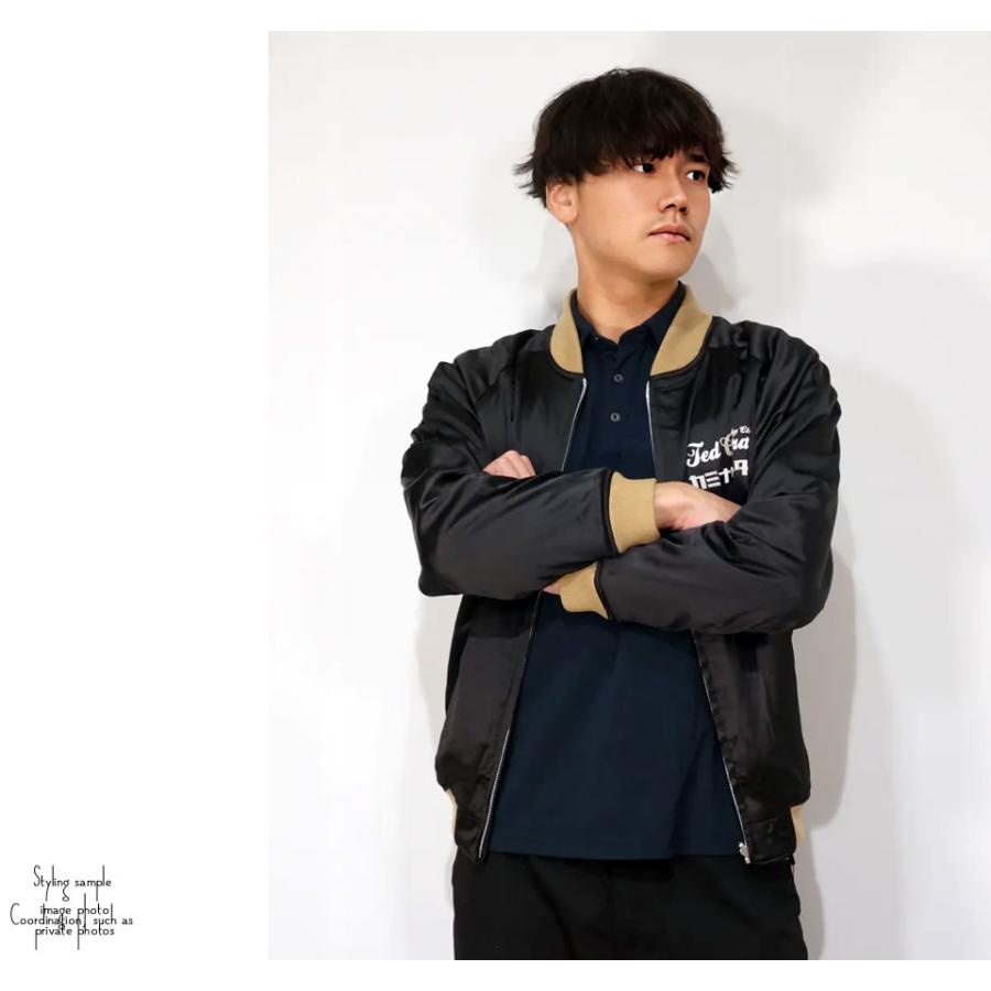 テッドマン カミナリモータース コラボ カミナリ麗心愚 刺繍 リバーシブルスカジャン アウター メンズ 新作2025年モデル TEDMANS KAMINARI tkmsk-3000cの画像