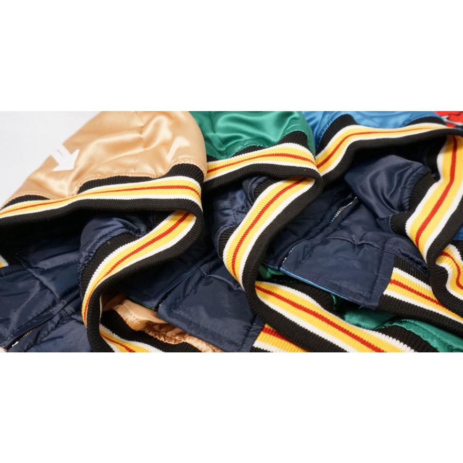 TEDMAN テッドマン エンブレム刺繍 リバーシブル サテン スカジャン