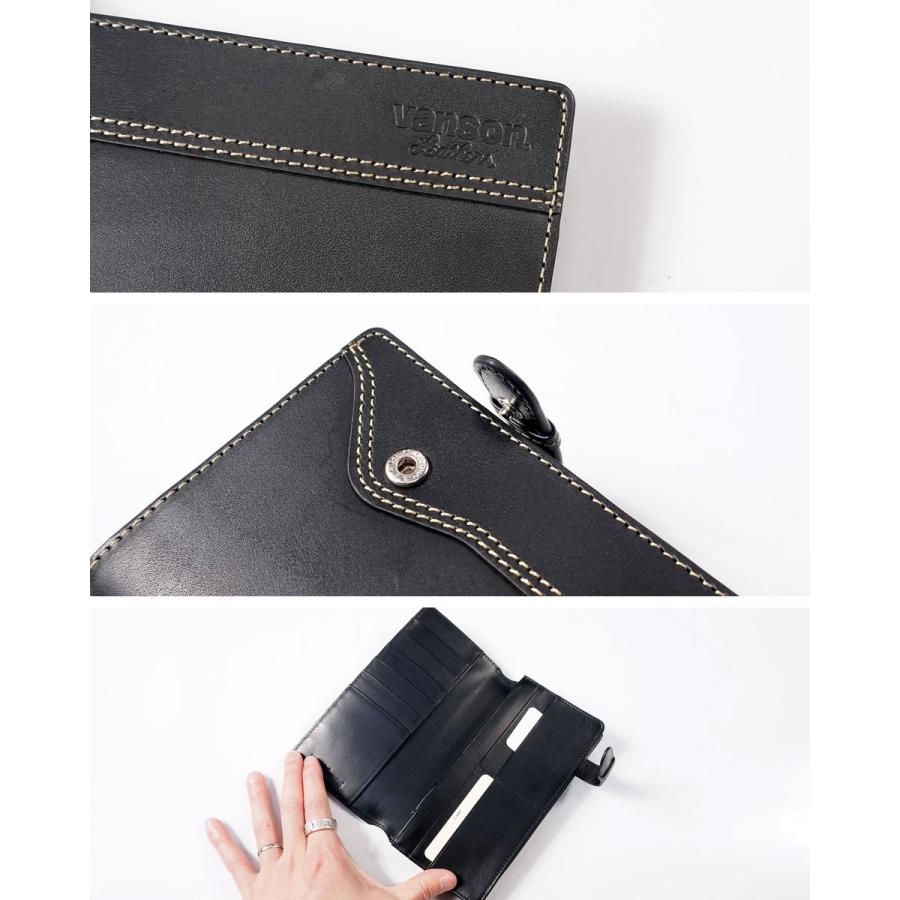 VANSON（バンソン） 栃木レザー フラップロングウォレット 財布 メンズ