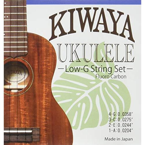 KIWAYA KFCLG フロロカーボン弦 LowG セット オールサイズ対応 ウクレレ弦 クリア