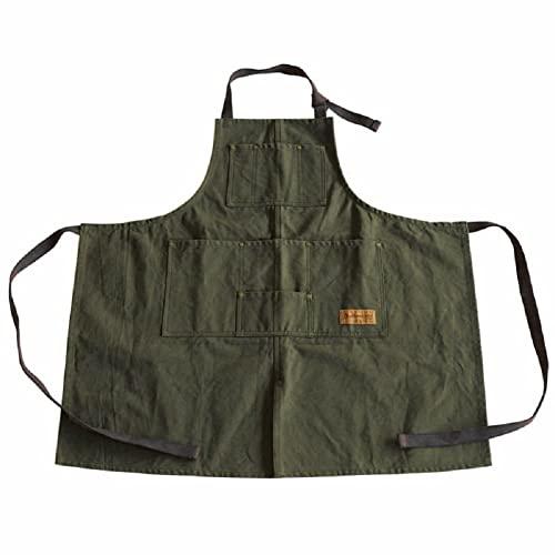 ダルトン Dulton MW ワークエプロン カーキ コットン キッチン 作業 前掛け 高さ800mm 幅840mm 厚さ16OZ G6
