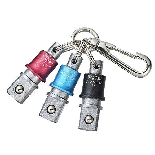 トップ TOP インパクト ソケットホルダー 3色セット ブルーレッドブラック 4分角用 ナスカン付 PSH4BRBKN
