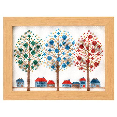 オリムパス製絲 刺しゅうキット 12ヶ月の小さな花風景 NO7556 12月 クリスマスイルミネーションの街 〜マリーカトレーヌコレクション〜