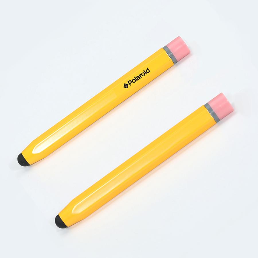 鉛筆型タッチペン 2本セット 子供用学習用具 イエロー iPad対応